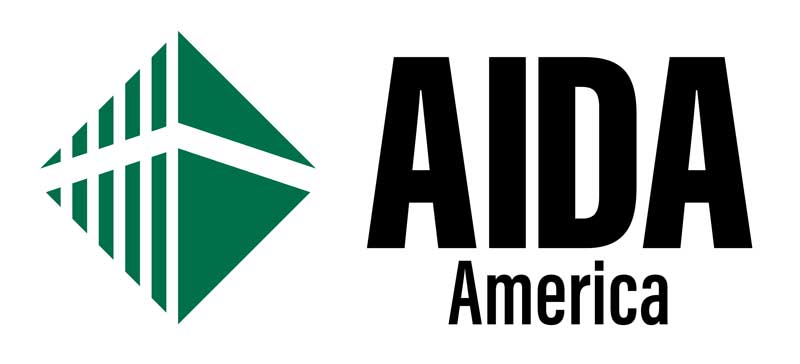 Aida america octahedron horizontal stripes logo standards margins
