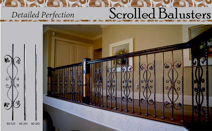 Scrolled balusters